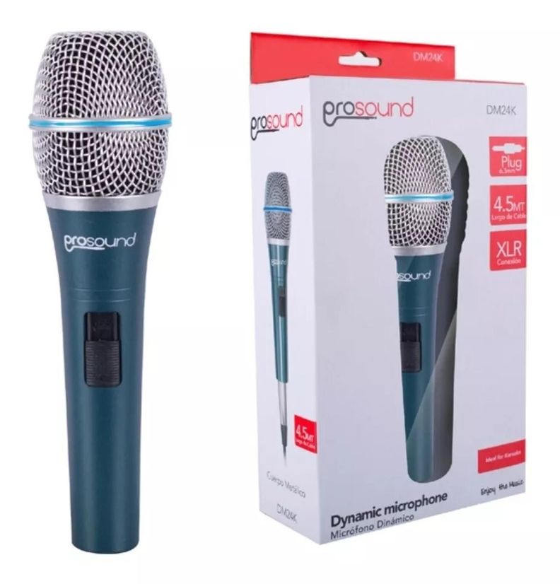 MICROFONO CON CABLE XLR DM24K PROSOUND-1