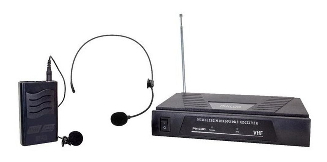 MICROFONO INALAM 2 EN 1 CINTILLO/SOLAPA VHF PHILCO-0