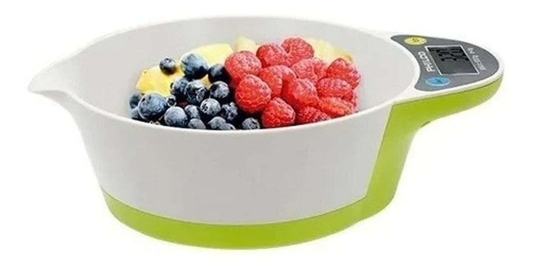 BALANZA DIGITAL TIPO BOWL GREEN VERDE 1GRAMO - 5KILO PHILCO-1