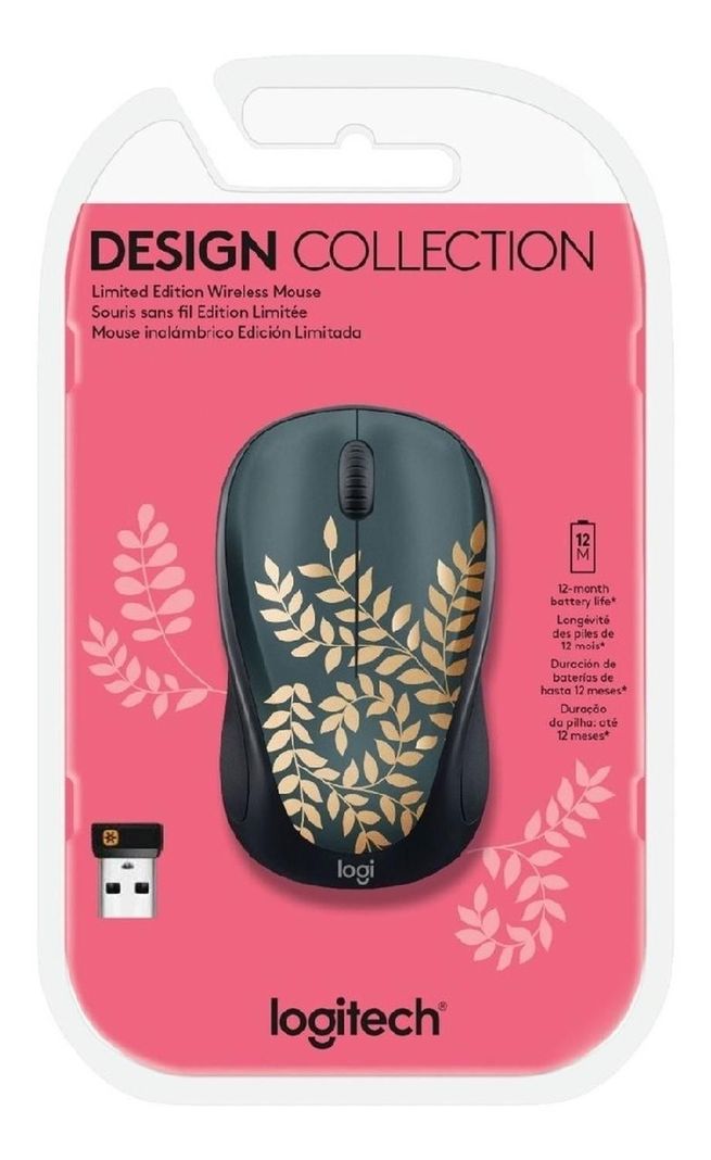 Mouse Logitech M317c Inalambrico Golden Garden Black-4