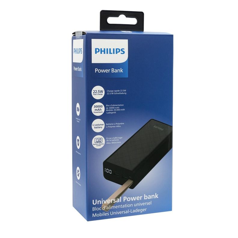Cargador portátil Philips DLP9790HB/95 30000mAh 22.5W Negro-0