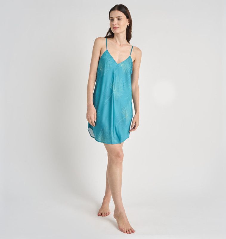 MINI MUJER BARBIZON CAMI VERDE ESTAMPADO S