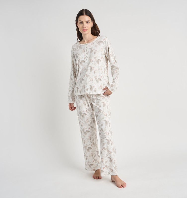 PIJAMA MUJER BARBIZON NEW CUORE IVORY