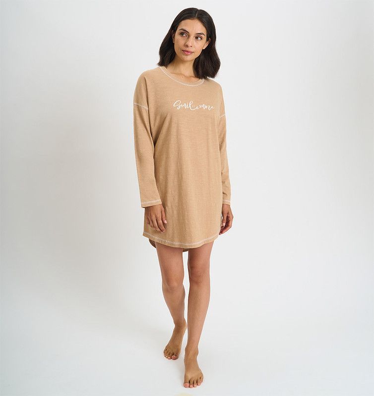 CAMISOLA MUJER BARBIZON LUPE BEIGE MELANGE S