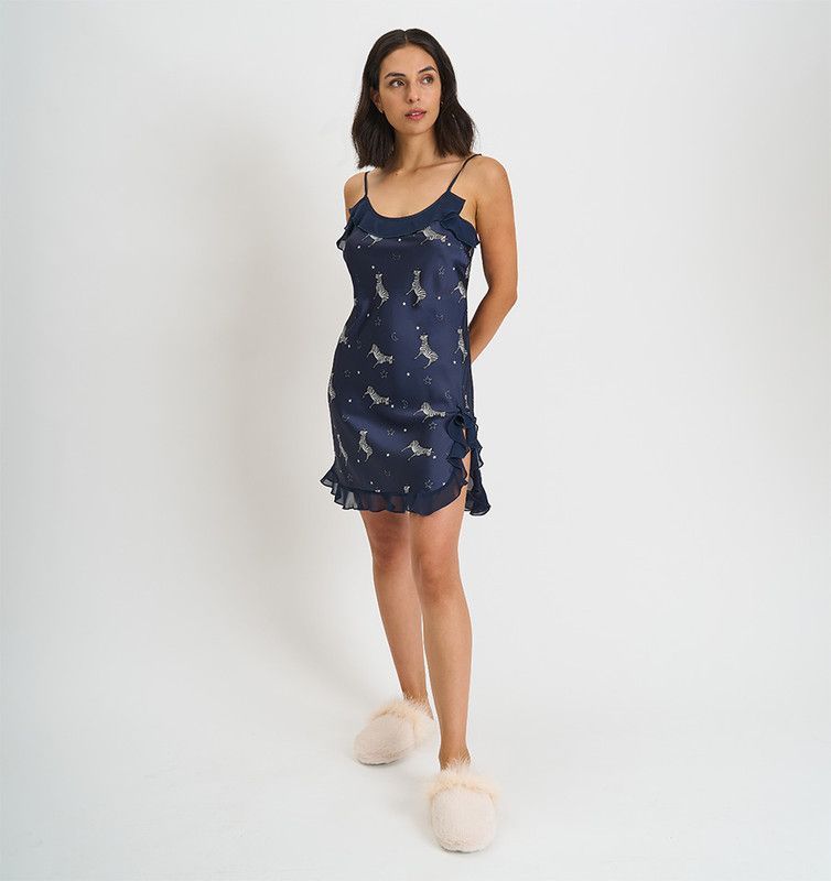 MINI MUJER BARBIZON VUELO AZUL ESTAMPADO S
