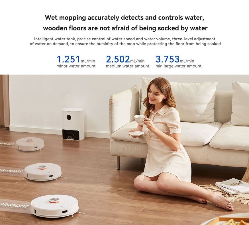 Aspiradora Trapeadora Robot con Descarga Automatica Xiaomi Lydsto S1 Blanca-4
