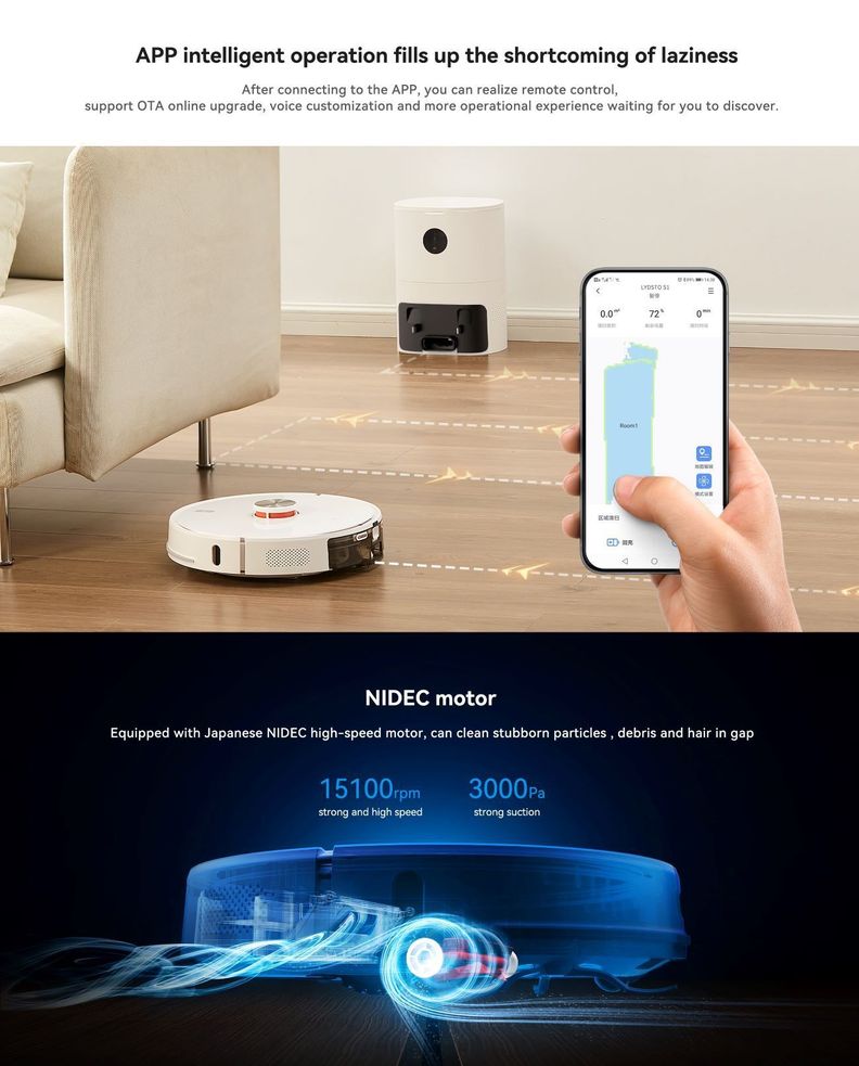 Aspiradora Trapeadora Robot con Descarga Automatica Xiaomi Lydsto S1 Blanca-6