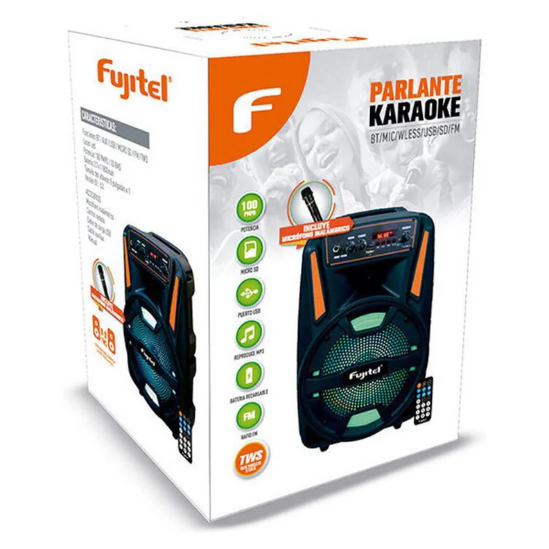 Parlante karaoke portatil Fujitel-2