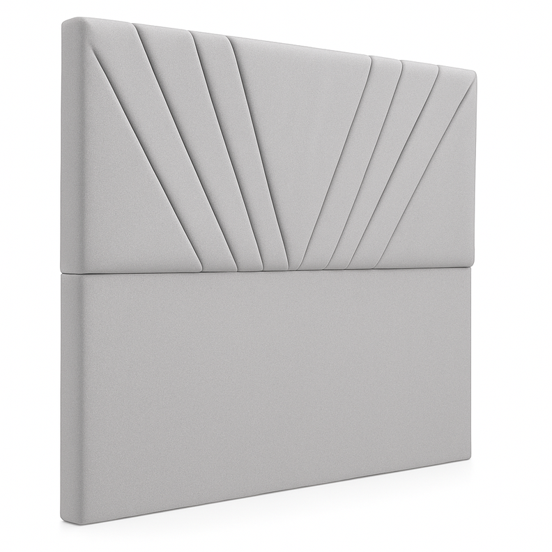 Respaldo De Cama 2 Plazas Siena Gris Claro Perla