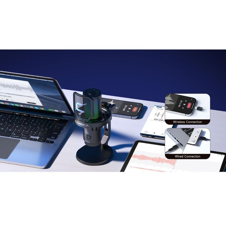 Micrófono Profesional Cardioide Inalámbrico Ejoy Uni Pro Usb-c, Rgb, Gamer, Teléfono, Podcast-4