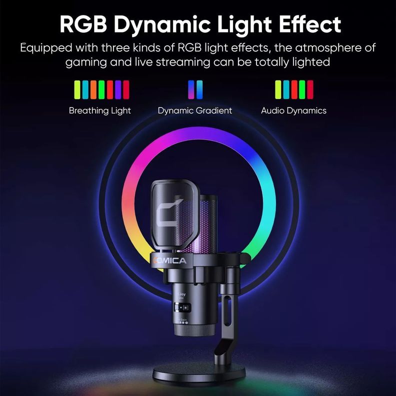 Micrófono Profesional Cardioide Inalámbrico Ejoy Uni Pro Usb-c, Rgb, Gamer, Teléfono, Podcast-5