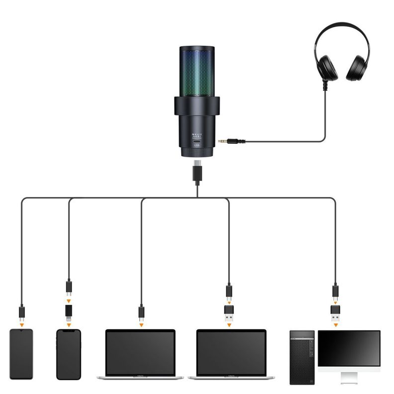 Micrófono Gamer Ejoy Uni Pro Rgb Inalámbrico C/ Brazo-3