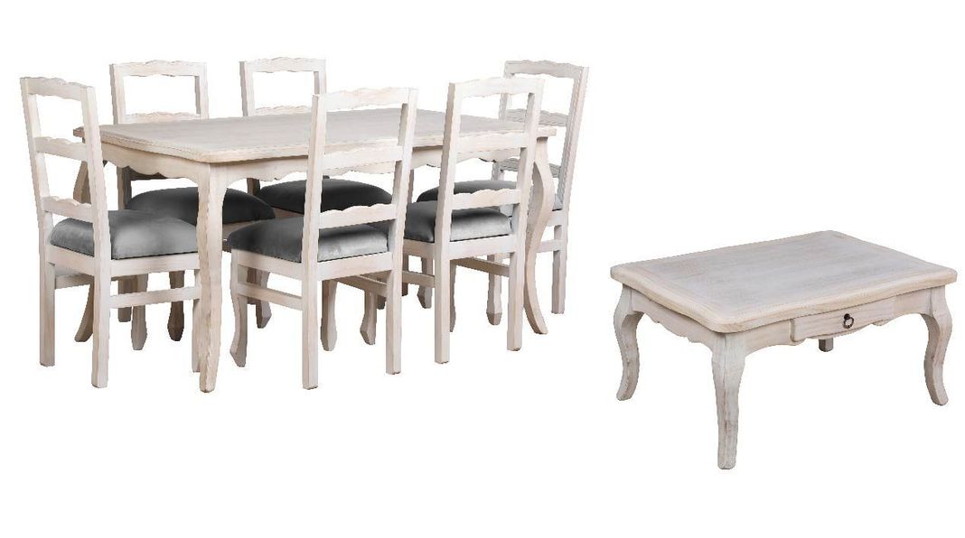 combo Comedor 90x160 + Mesa de centro Blanco