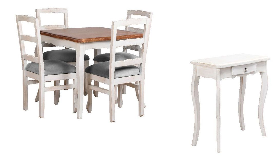 Combo Comedor 100x100 + Mesa de Arrimo-0