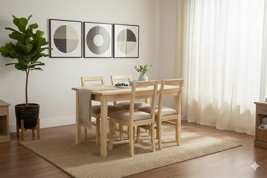 Comedor 4 Sillas Castilla Tapiz Beige