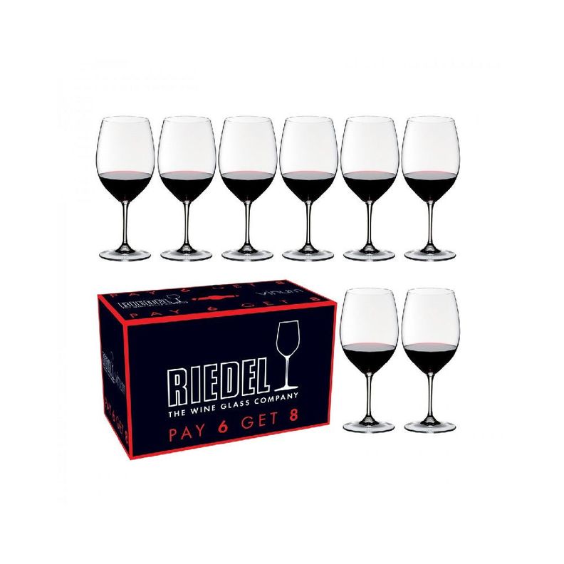 RIEDEL VINUM SET 8 COPAS CABERNET, LLEVE 8 PAGUE 6