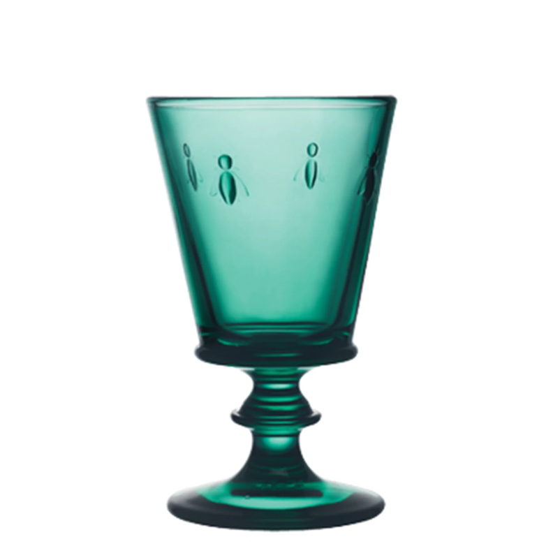 SET 6 COPAS ABEJA ESMERALDA 240ML Verde Esmeralda [ 340 ]