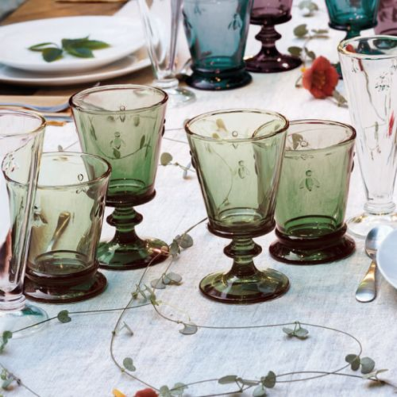 SET 6 VASOS ABEJA OLIVA 260ML-1