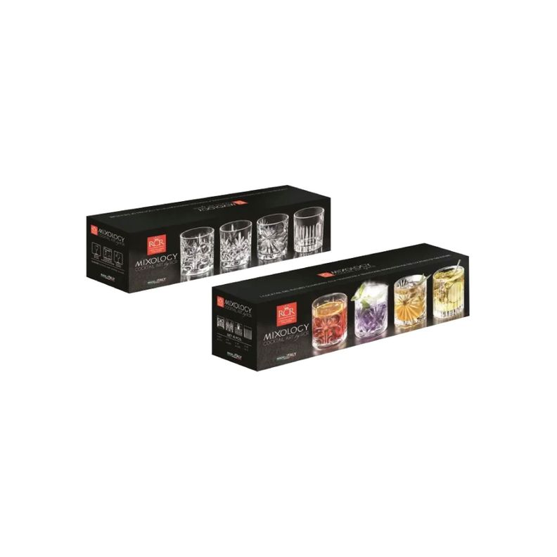 Set 4 Vasos Bajos RCR Cristal Tallado-5