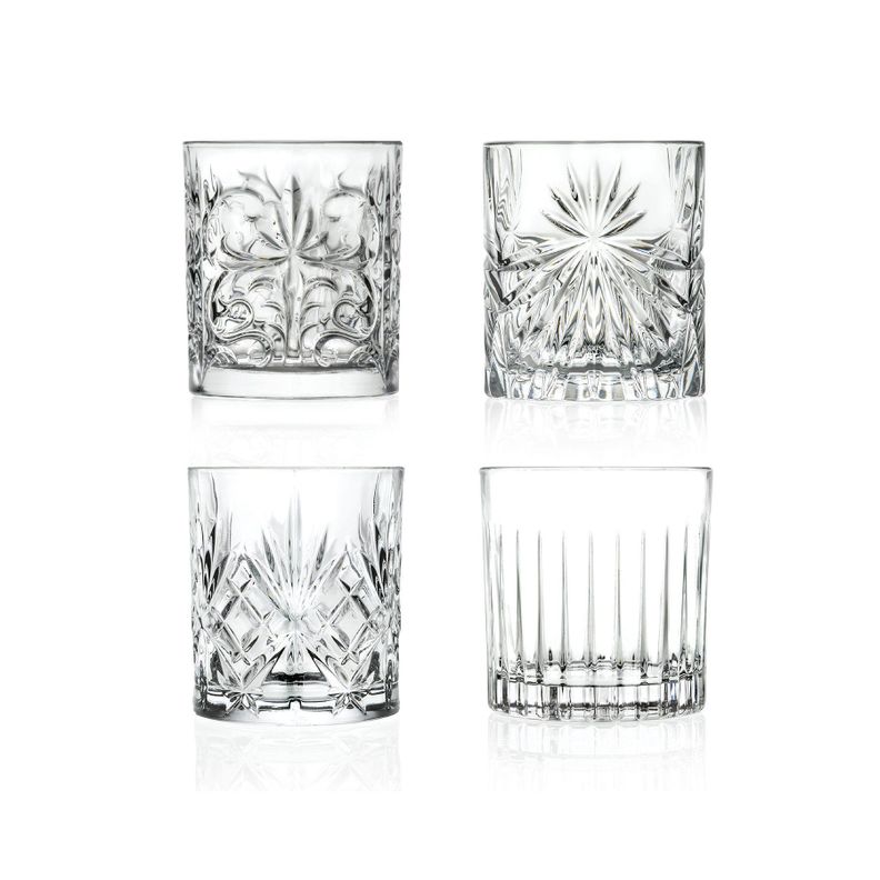 Set 4 Vasos Bajos RCR Cristal Tallado-0