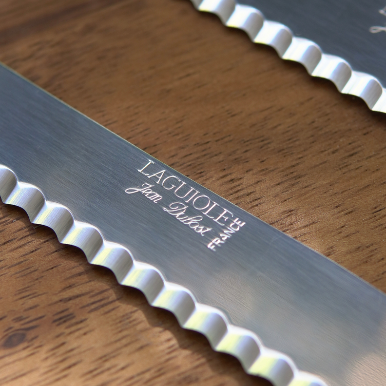 Cuchillo pan rosado fruity Laguiole Jean Dubost - sin caja-1