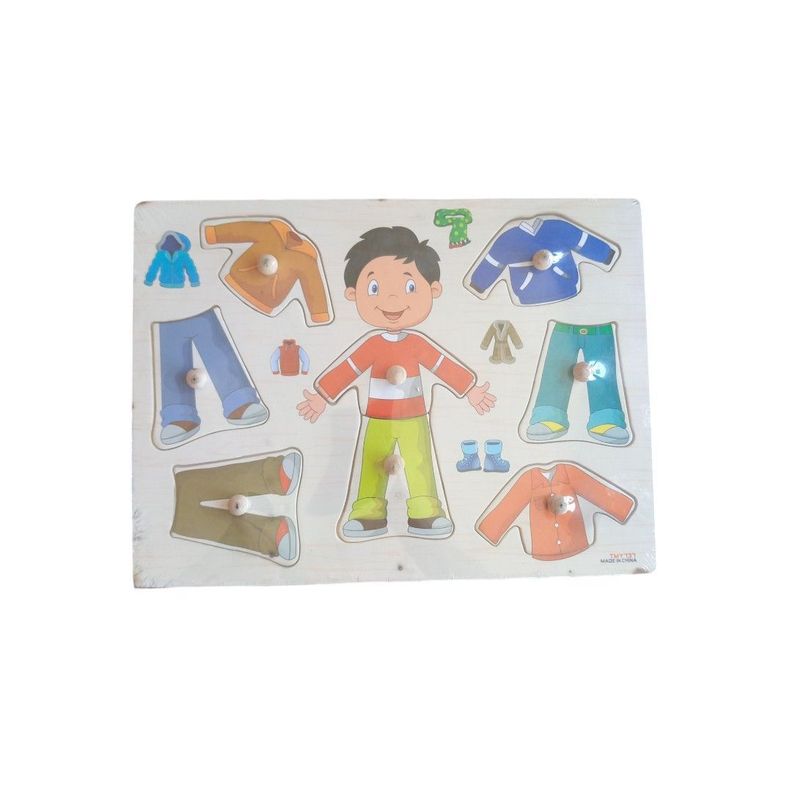 Rompecabezas de Madera Didáctico – Juego de Vestir para Niños, Puzzle Educativo-1