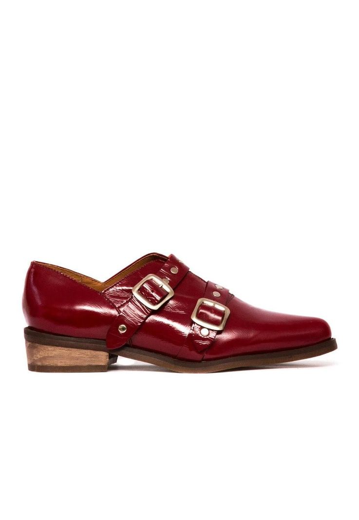 Zapato Mujer De Cuero Juana C2 Burdeo-0