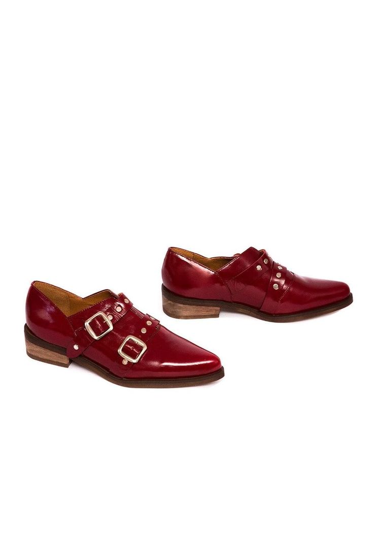 Zapato Mujer De Cuero Juana C2 Burdeo-5