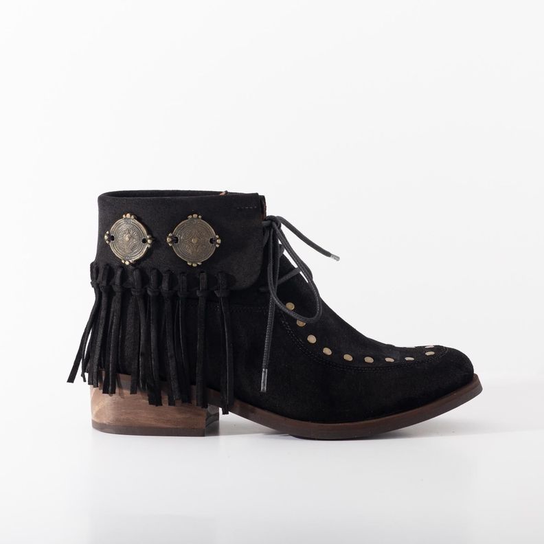 Botin Cuero Mujer Narae Negro 35