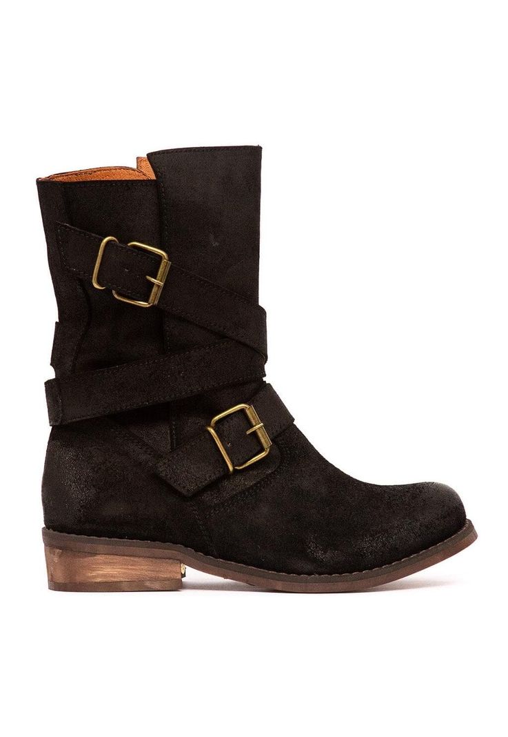 Bota Mujer De Cuero Paola C4 Negro -0