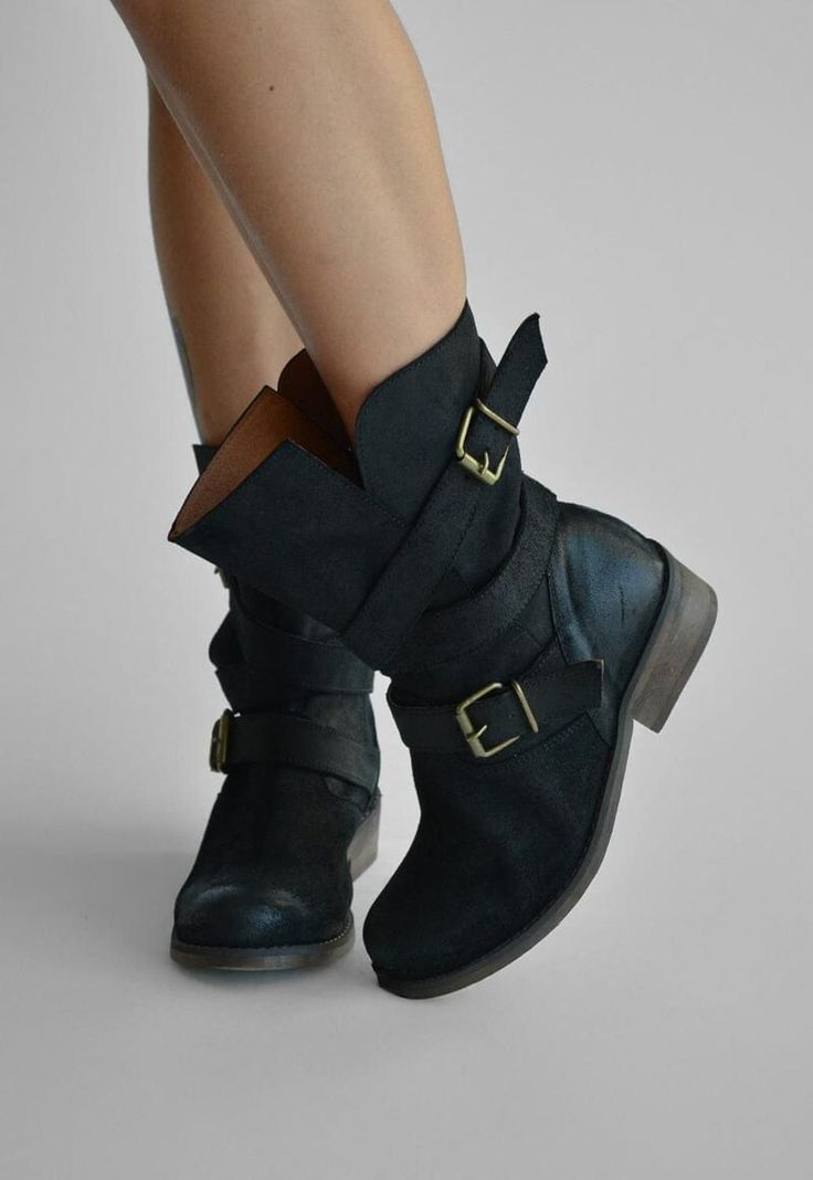 Bota Mujer De Cuero Paola C4 Negro -1