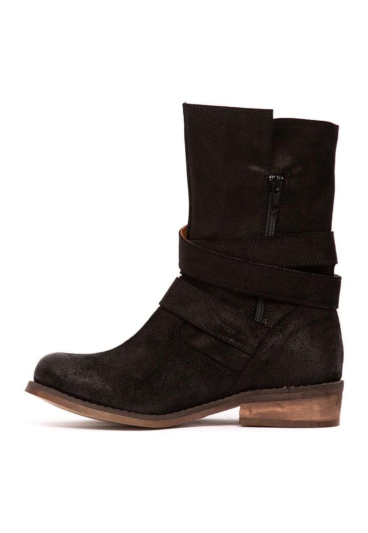 Bota Mujer De Cuero Paola C4 Negro -3