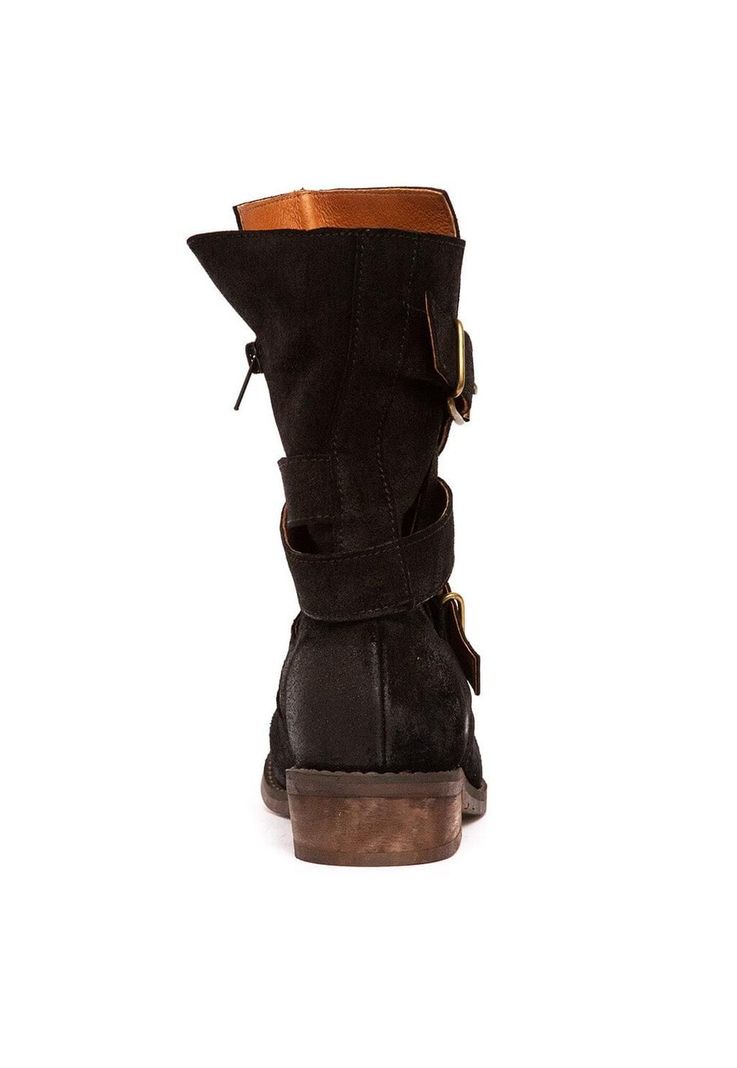 Bota Mujer De Cuero Paola C4 Negro -4