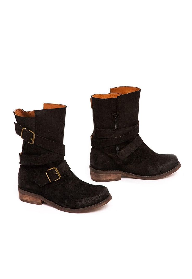 Bota Mujer De Cuero Paola C4 Negro -5