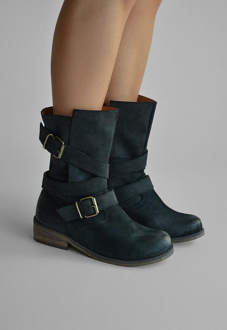 Bota Mujer De Cuero Paola C4 Negro -6