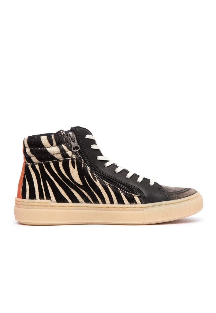 Zapatilla Mujer De Cuero Miriam C2 Zebra-0