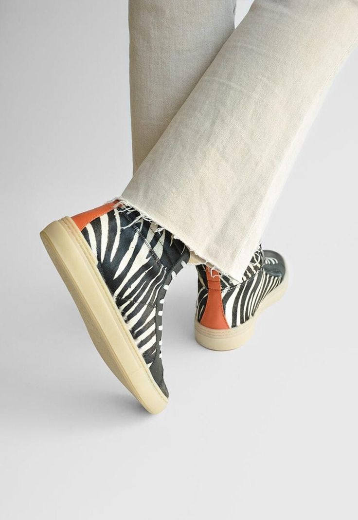 Zapatilla Mujer De Cuero Miriam C2 Zebra-1