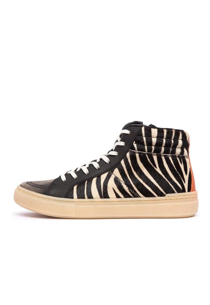 Zapatilla Mujer De Cuero Miriam C2 Zebra-3