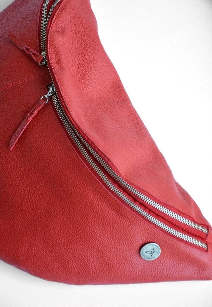 Banano Mujer De Cuero Atenea C5 Rojo-1