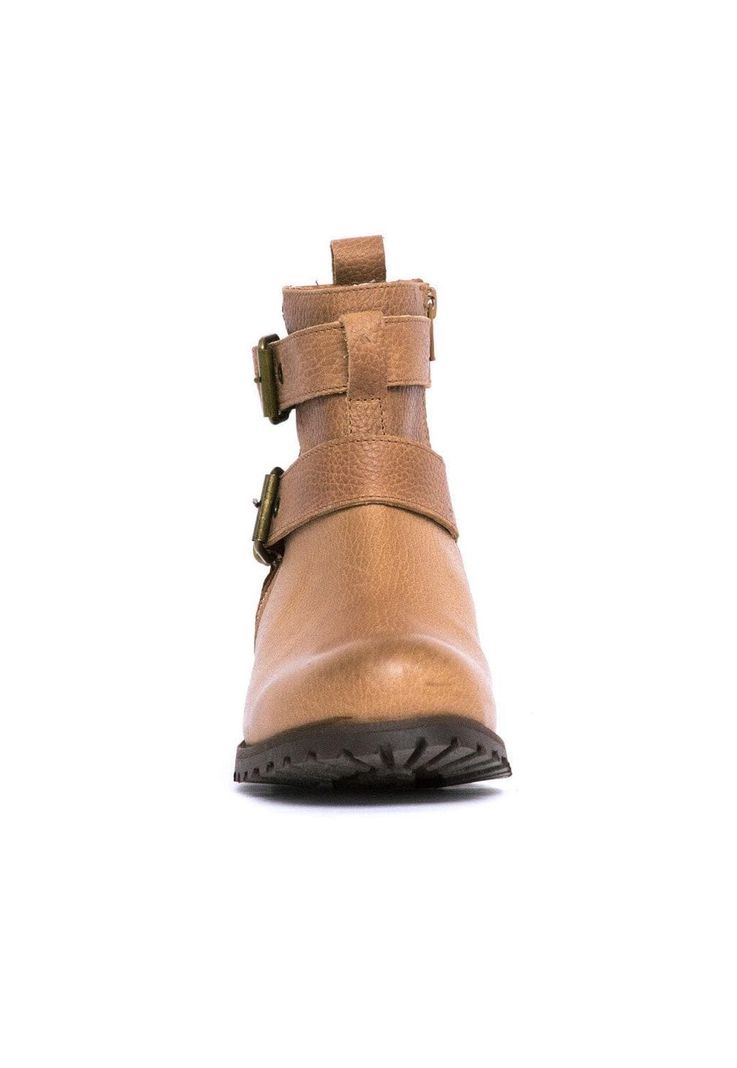 Botin Mujer De Cuero Sally C2 Camel -1