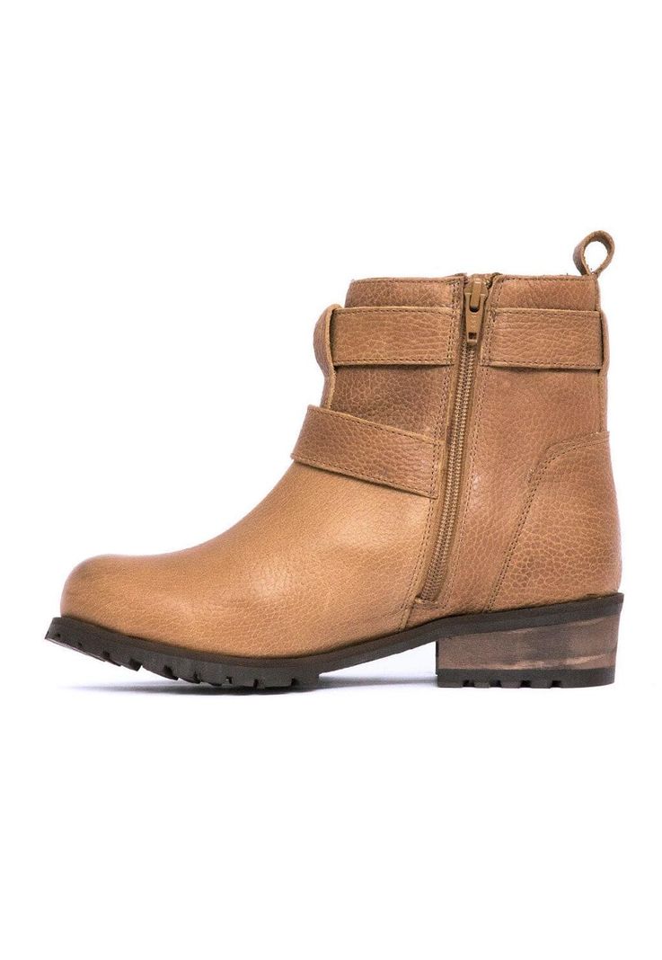 Botin Mujer De Cuero Sally C2 Camel -2