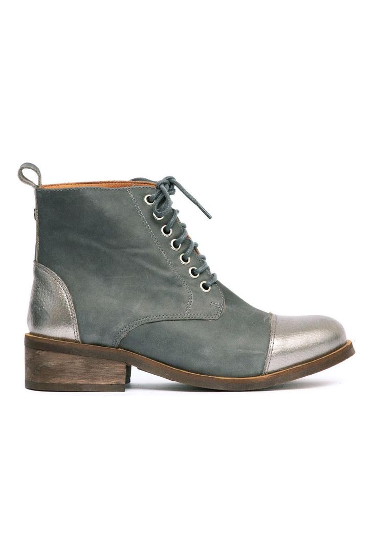 Botin Mujer De Cuero Aretha C3 Gris-0