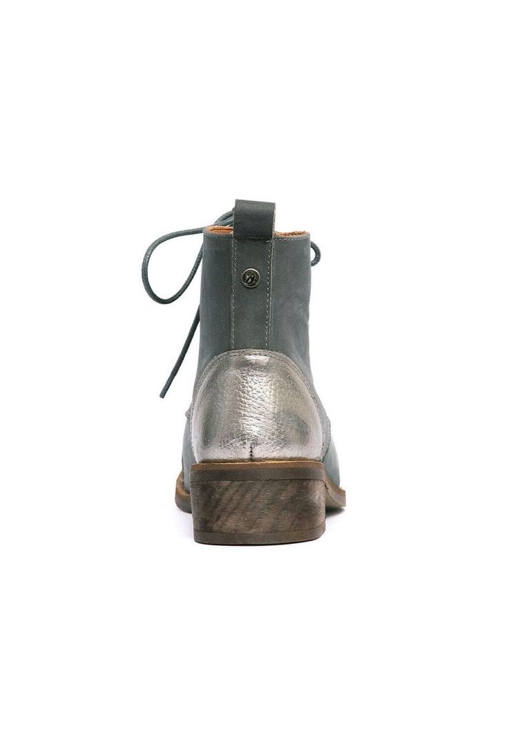Botin Mujer De Cuero Aretha C3 Gris-5
