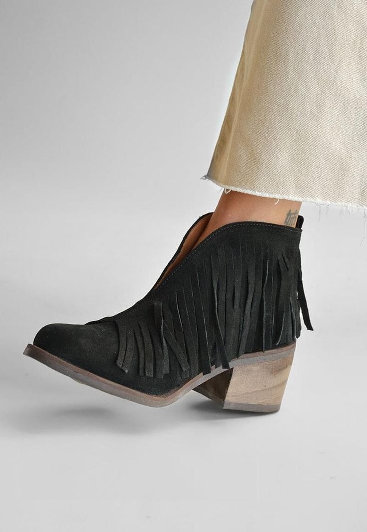 Botin Mujer De Cuero Jane C1 Negro-5