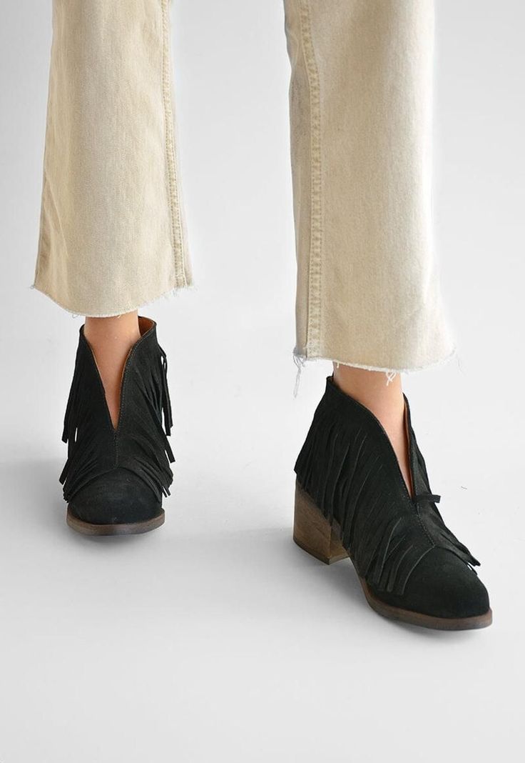 Botin Mujer De Cuero Jane C1 Negro-6
