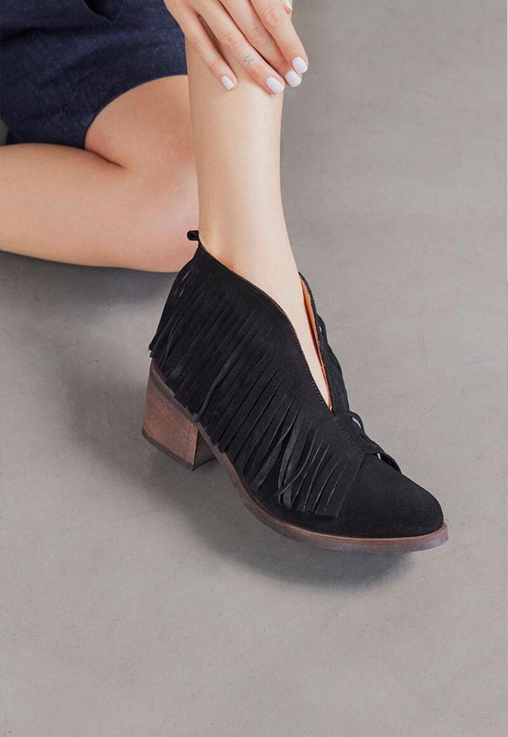 Botin Mujer De Cuero Jane C1 Negro-7