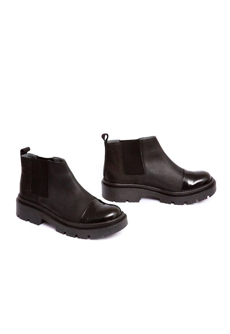 Botin Mujer De Cuero Celia C1 Negro-2