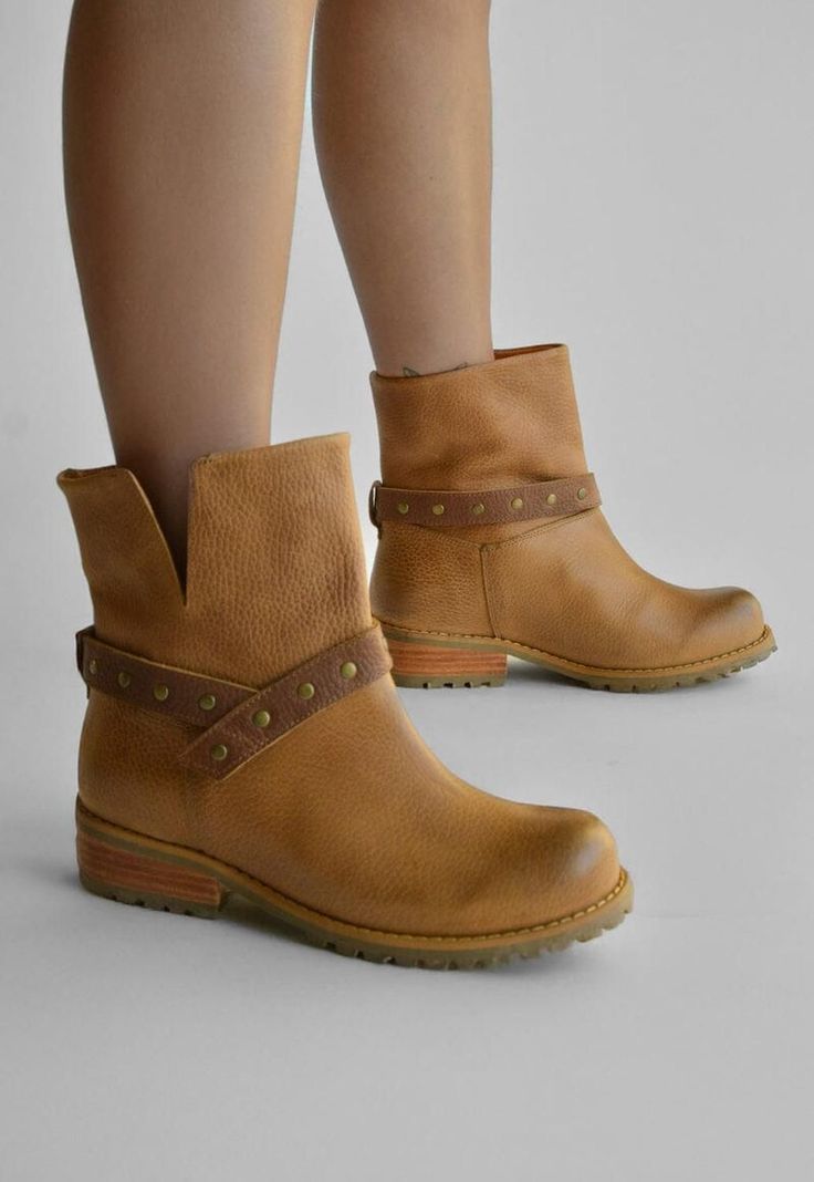 Bota Mujer De Cuero Rita C2 Camel-1