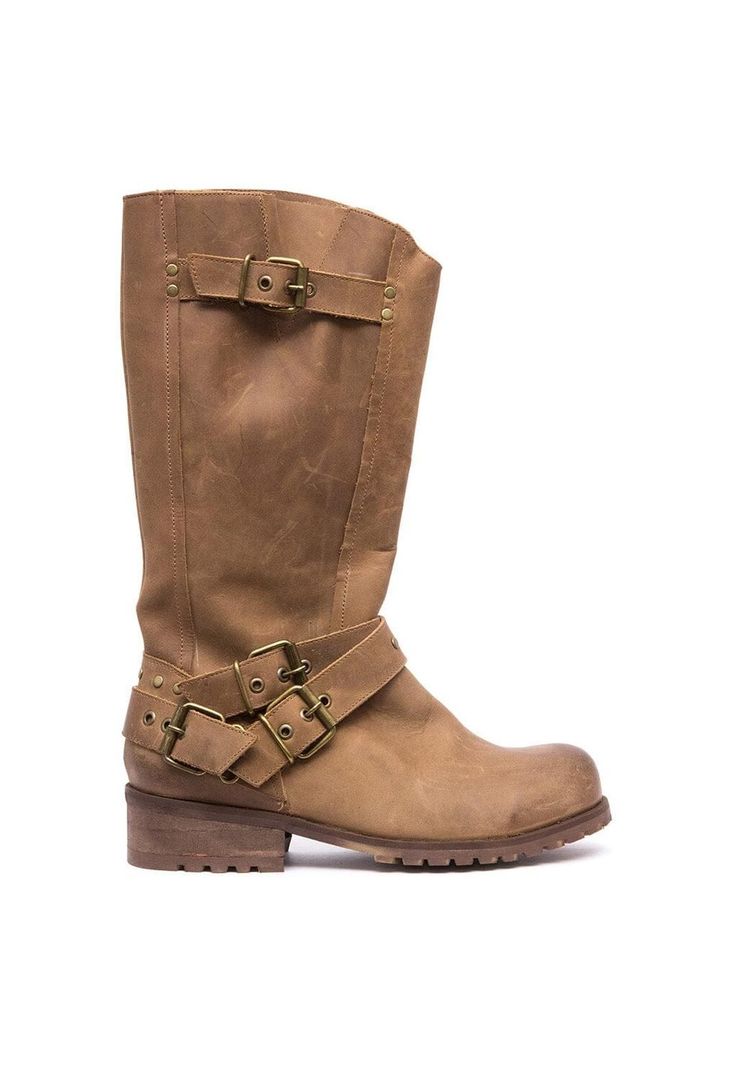 Bota Mujer De Cuero Olivia Taupe C3-0
