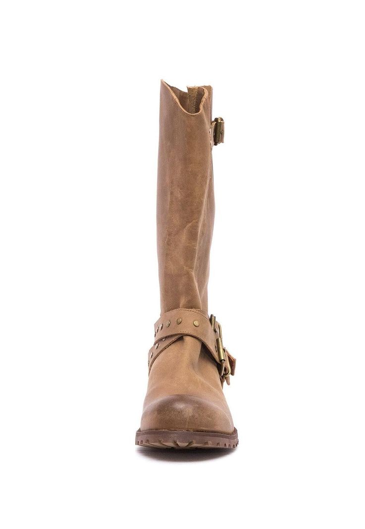 Bota Mujer De Cuero Olivia Taupe C3-2